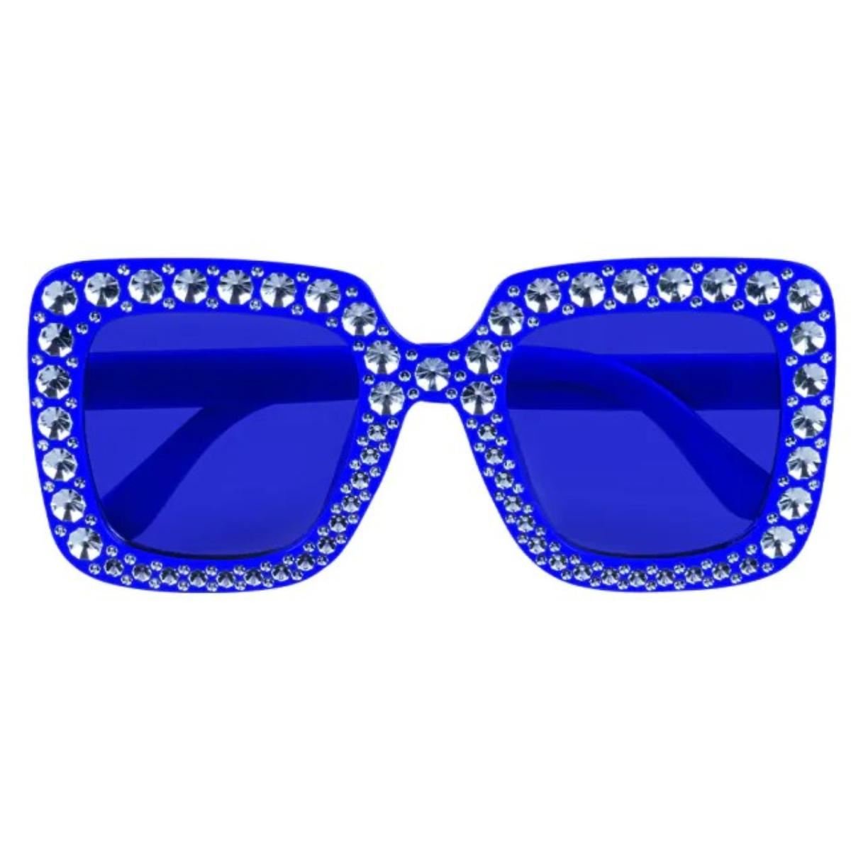 Boland - Bling Bling Party Glasses (Blue) - Adult - Fancy Dress Central