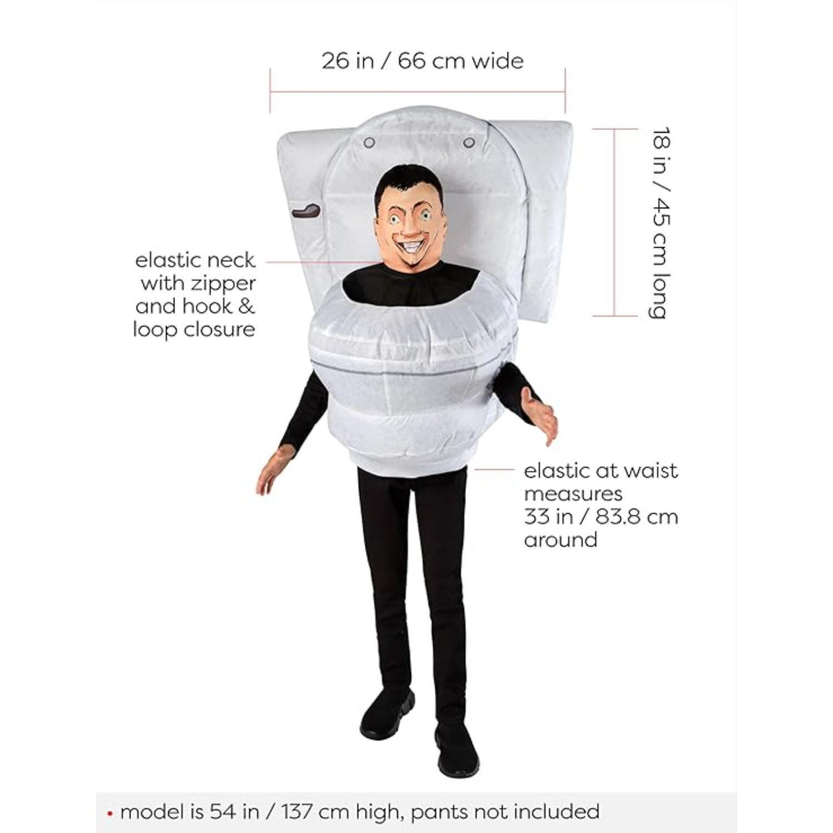 Inflatable Skibidi Toilet Costume- Child