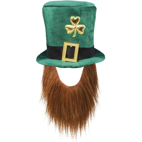 Boland - Leprechaun Hat with Beard - Men - Fancy Dress Central