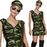 Smiffys - Fever Combat Girl Army Costume - Women