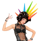 Inflatable Helmet with Multicoloured Spikes - Adult