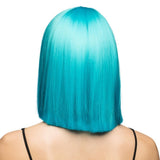 Fancy Dress Central - Bob Wig with Fringe (Blue) - Adult - Fancy Dress Central