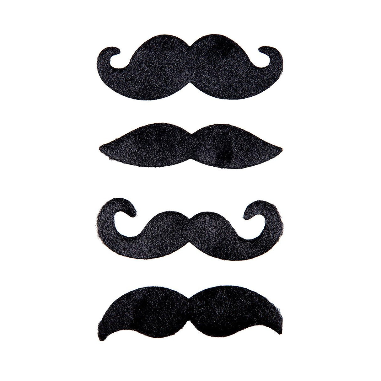 Black Funny Moustaches (4 Pack) - Adult