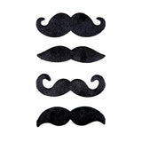 Wicked Costumes Ltd - Black Funny Moustaches (4 Pack) - Adult - Fancy Dress Central