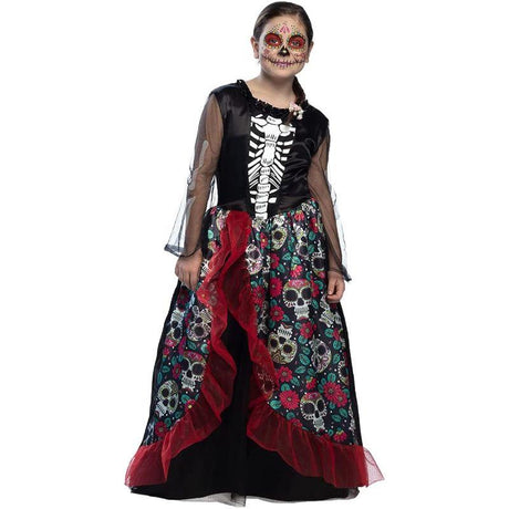 Boland - Nina Rosa Day of the Dead Costume - Girls - Fancy Dress Central