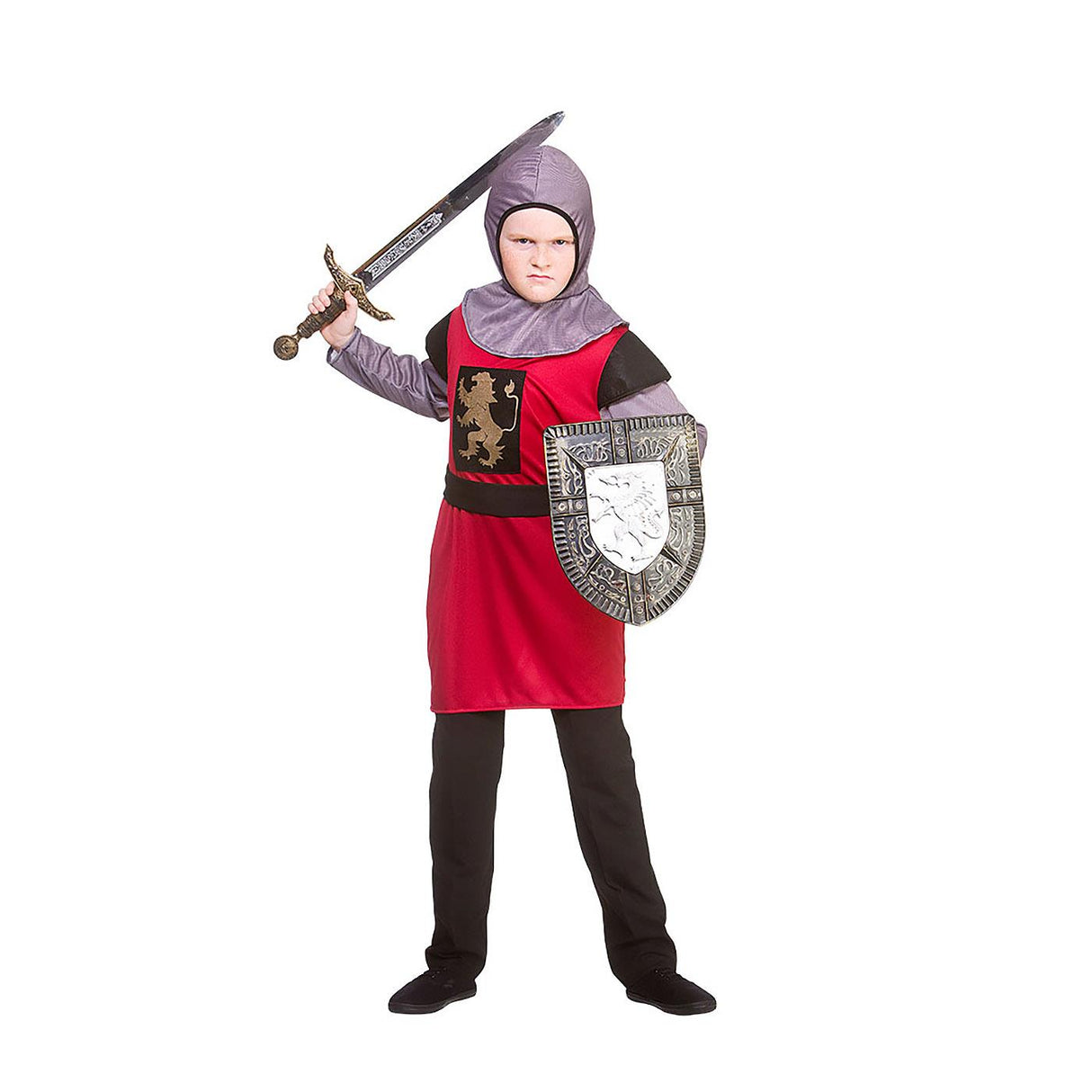 Medieval Knight Costume (Red) - Boys
