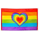 Rainbow Heart Flag
