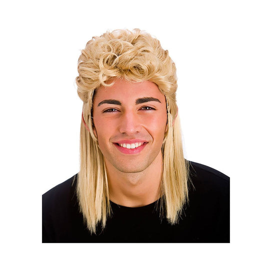 Wicked Costumes Ltd - 80s Mullet Wig (Blonde) - Adult - Fancy Dress Central