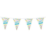 Boland - 6m Happy Birthday Triangular Bunting - Fancy Dress Central