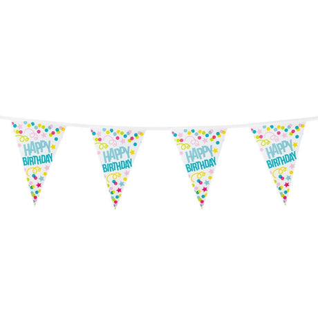 Boland - 6m Happy Birthday Triangular Bunting - Fancy Dress Central