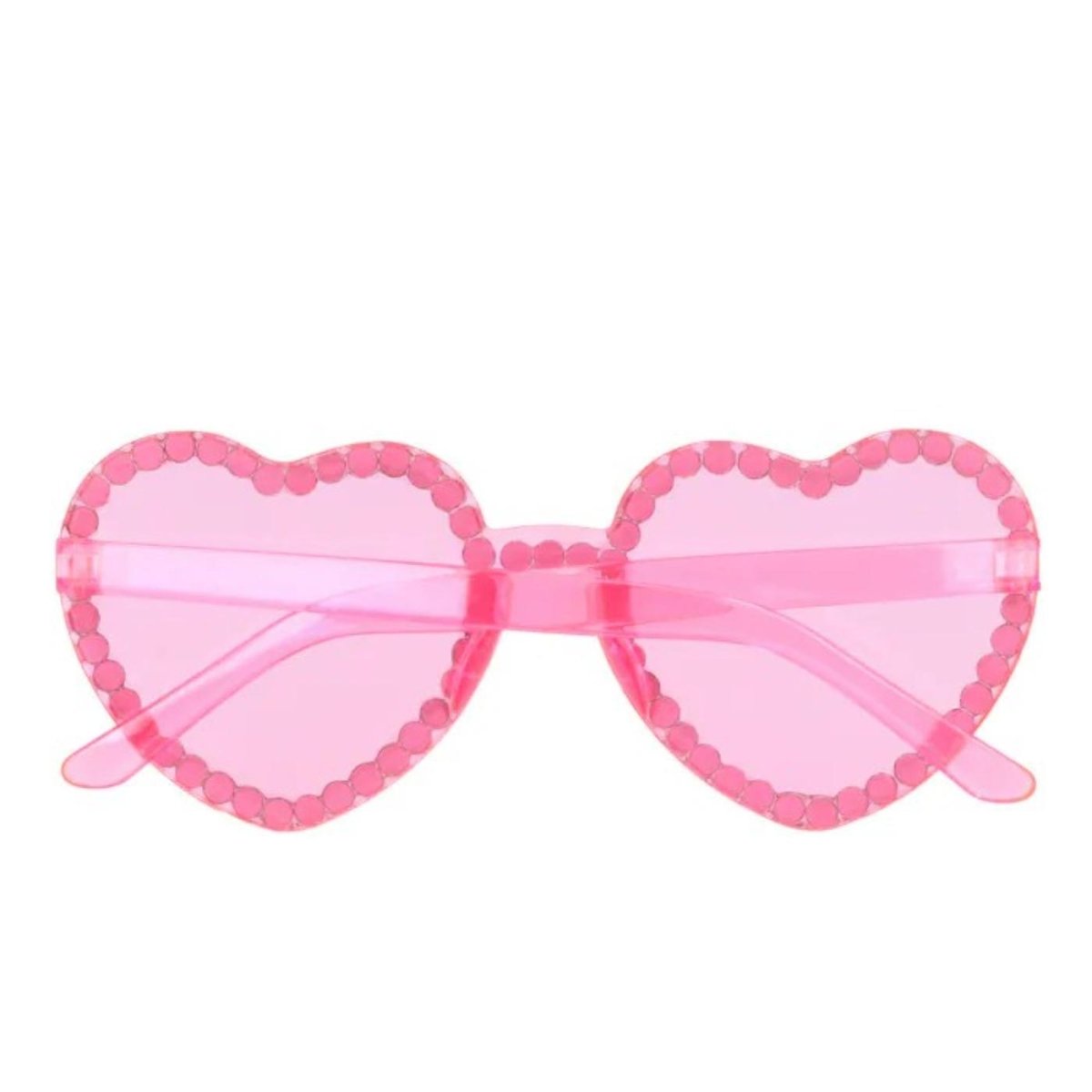 Boland - Diamond Heart Party Glasses (Pink) - Adult - Fancy Dress Central