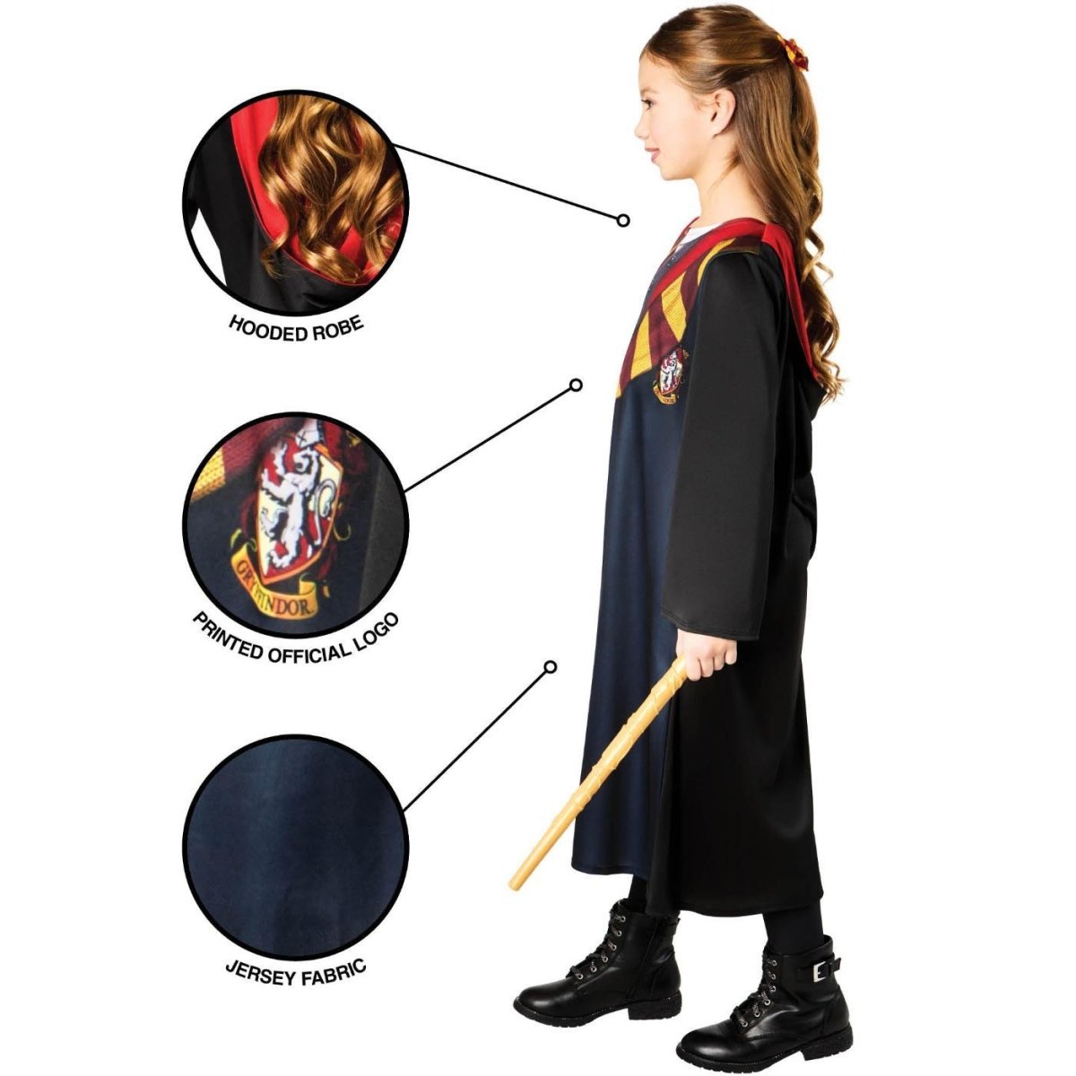 Rubies - Hermione Granger Harry Potter Deluxe Robe Kit - Girls - Fancy Dress Central
