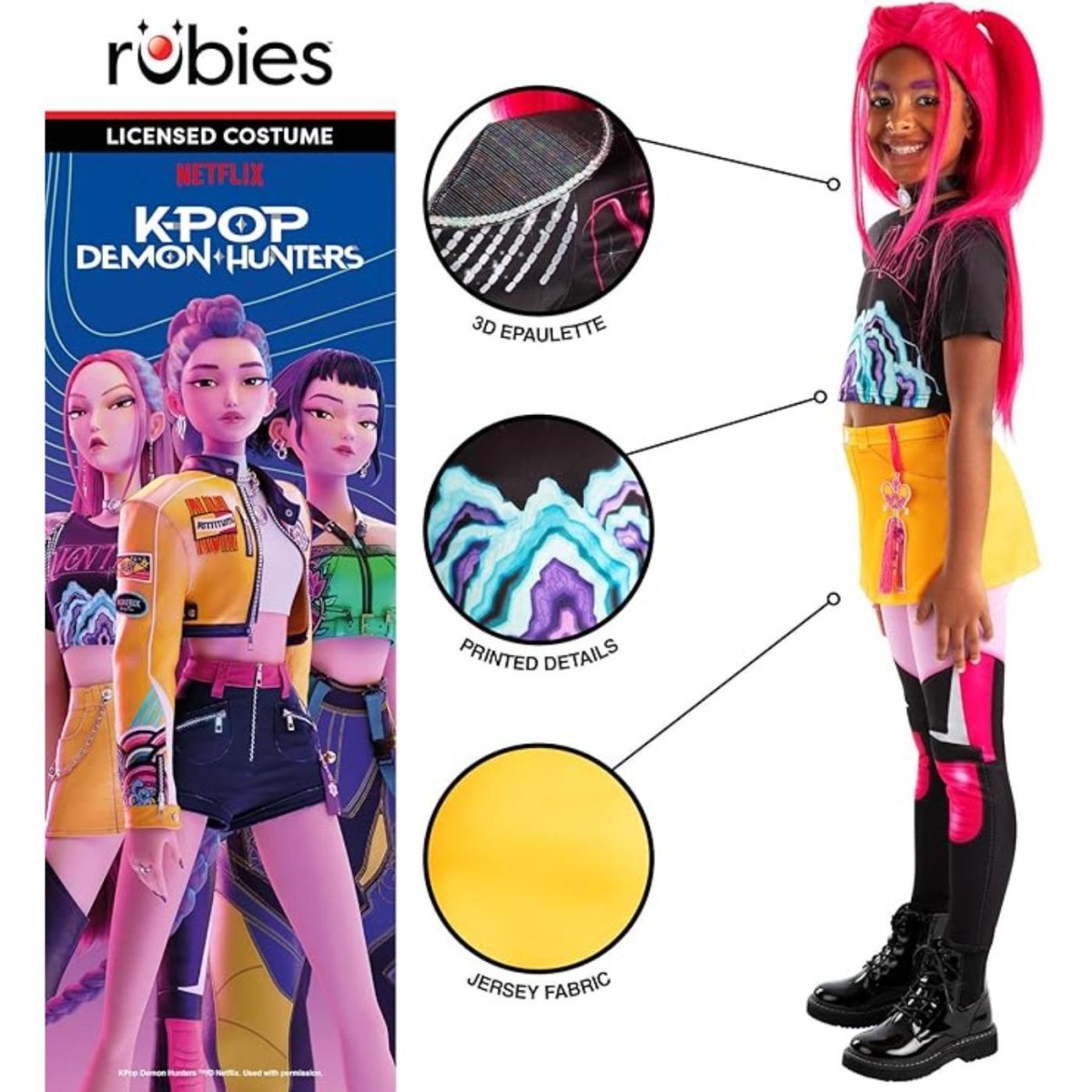 Rubies - Mira Core Look K - Pop Demon Hunters Costume - Girls - Fancy Dress Central