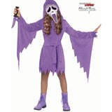 Ghost Face Lavender Glitter Costume - Girls