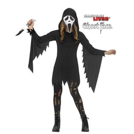 Wicked Costumes - Ghost Face Glamour Costume - Girls - Fancy Dress Central