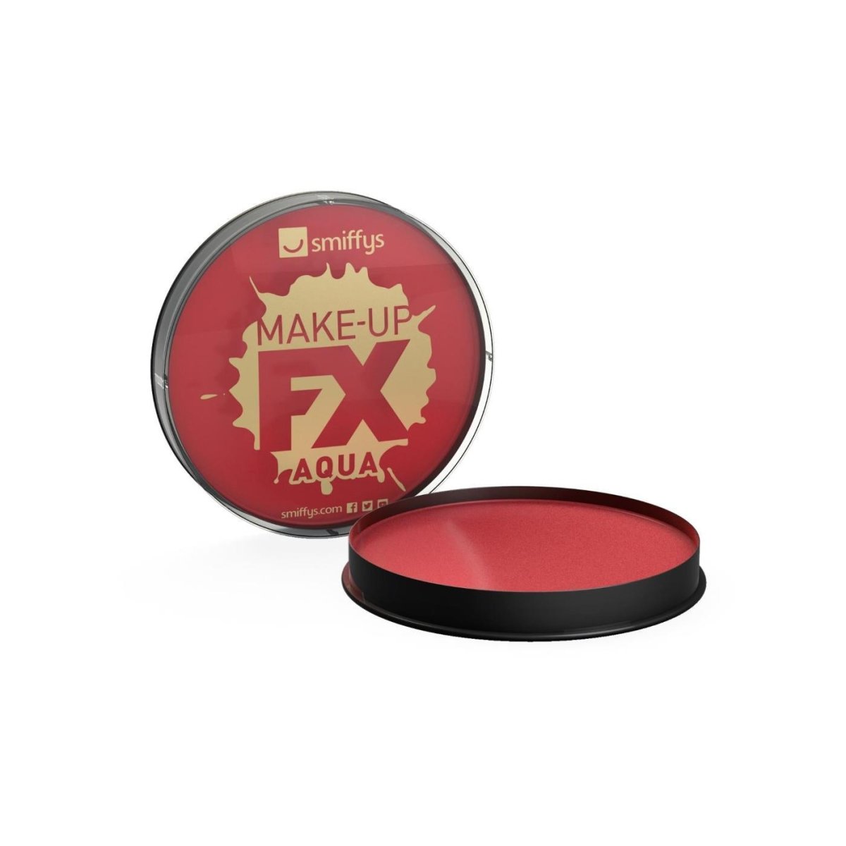 Smiffys - Make-Up FX Face and Body Paint - Red - Fancy Dress Central