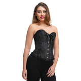 Wicked Costumes - Satin Patterned Corset (Black) - Women - Fancy Dress Central
