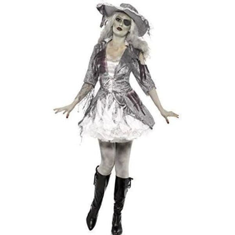 Smiffys - Ghost Ship Pirate Treasure Costume - Womens - Fancy Dress Central