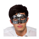 Wicked Costumes Ltd - Gladiator Masquerade Eye Mask (Silver) - Adult - Fancy Dress Central