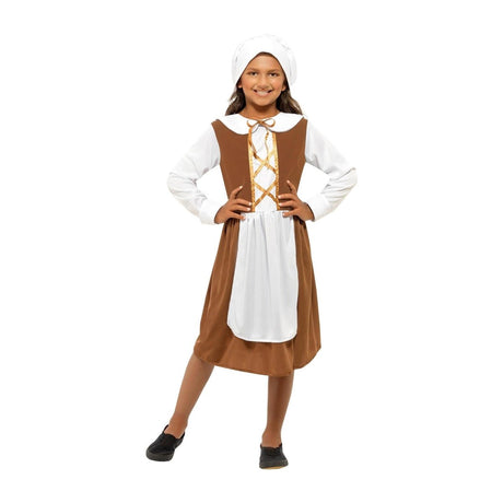 Smiffys - Tudor Girl Costume - Girls - Fancy Dress Central