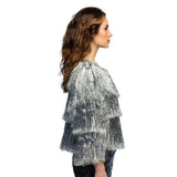 Boland - Festival Flare Jacket (Silver) - Women - Fancy Dress Central