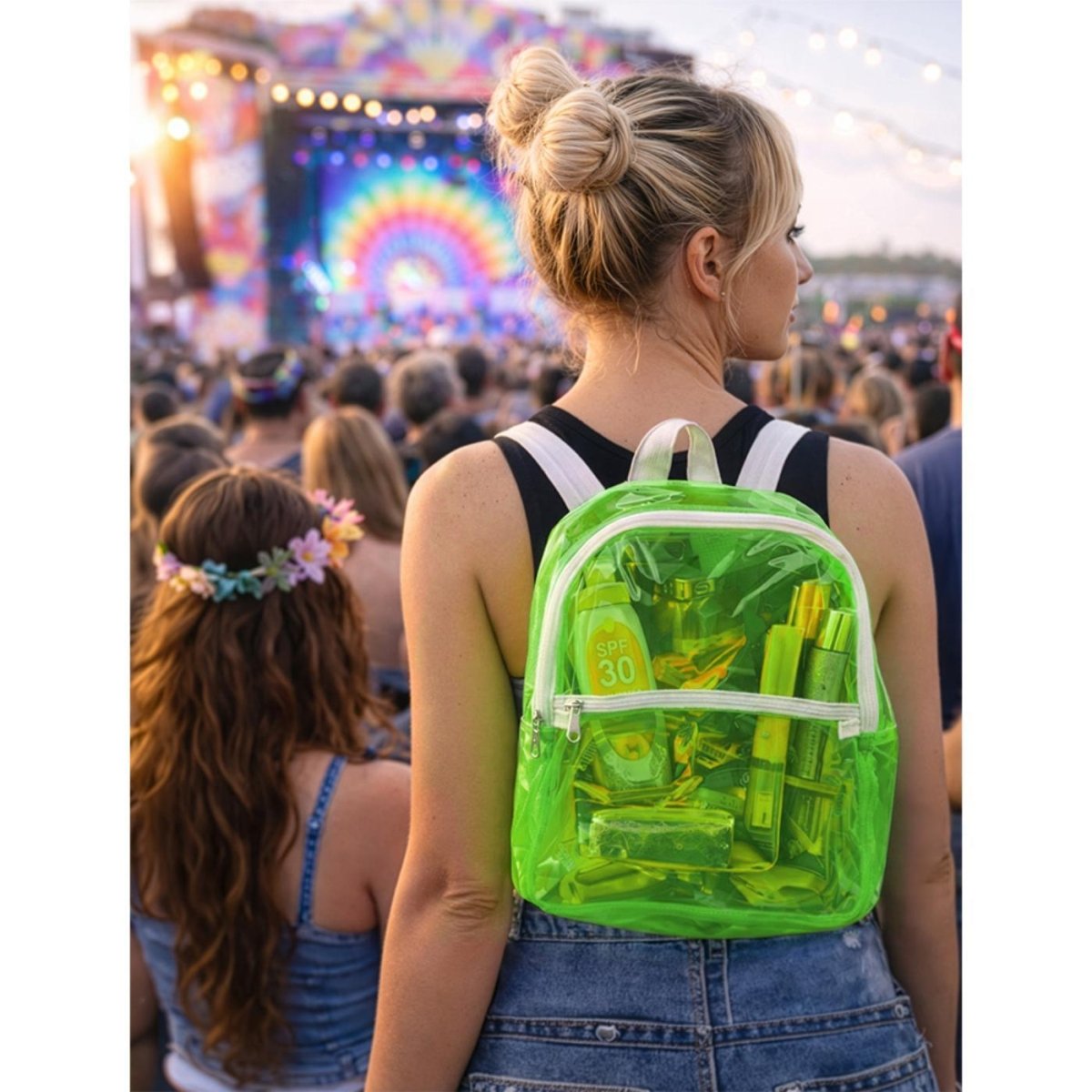 Fancy Dress Central - Clarity Backpack (Neon Green) - Adult - Fancy Dress Central