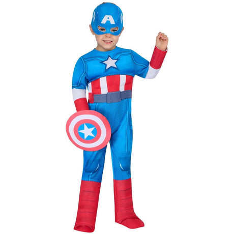 Rubies - Captain America Deluxe Costume - Boys - Fancy Dress Central