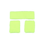 Wicked Costumes Ltd - 80s Sweatband & Wristbands (Neon Yellow) - Adult - Fancy Dress Central