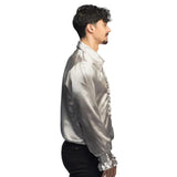 Ruffle Party Shirt (Silver) - Men