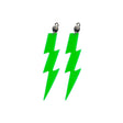 Wicked Costumes Ltd - 80s Lightning Earrings (Neon Green) - Adult - Fancy Dress Central