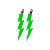 Wicked Costumes Ltd - 80s Lightning Earrings (Neon Green) - Adult - Fancy Dress Central