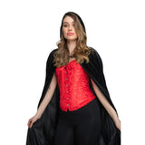 Wicked Costumes - Satin Patterned Corset (Red) - Women - Fancy Dress Central