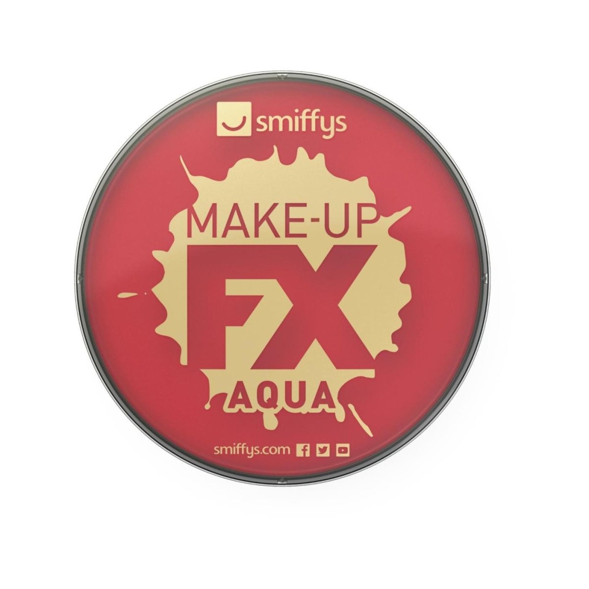 Smiffys - Make-Up FX Face and Body Paint - Red - Fancy Dress Central