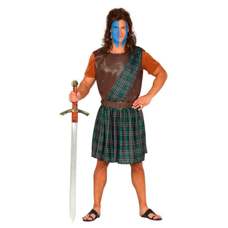 Fiestas Guirca - Scottish Warrior Costume - Men - Fancy Dress Central