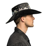 Boland - Crystal Cowboy Hat (Black) - Adult - Fancy Dress Central