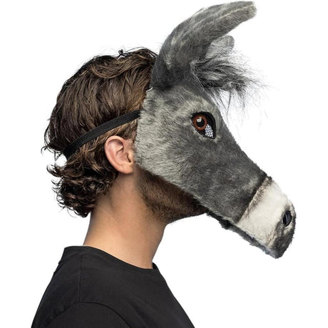 Boland - Donkey Plush Half Mask - Adult - Fancy Dress Central