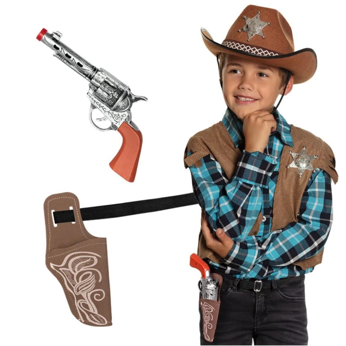 Boland - Cowboy Gun & Holster - Child - Fancy Dress Central