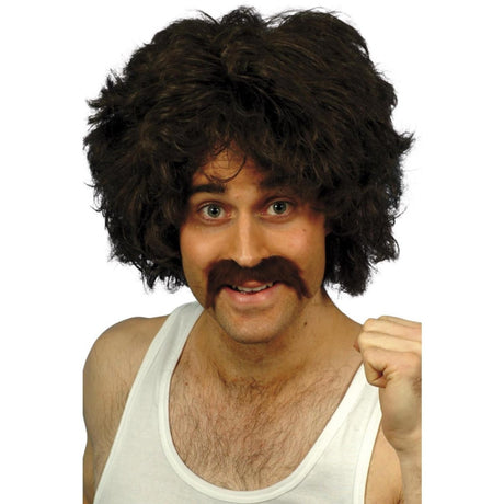Smiffys - Retro Wig & Tash - Men - Fancy Dress Central