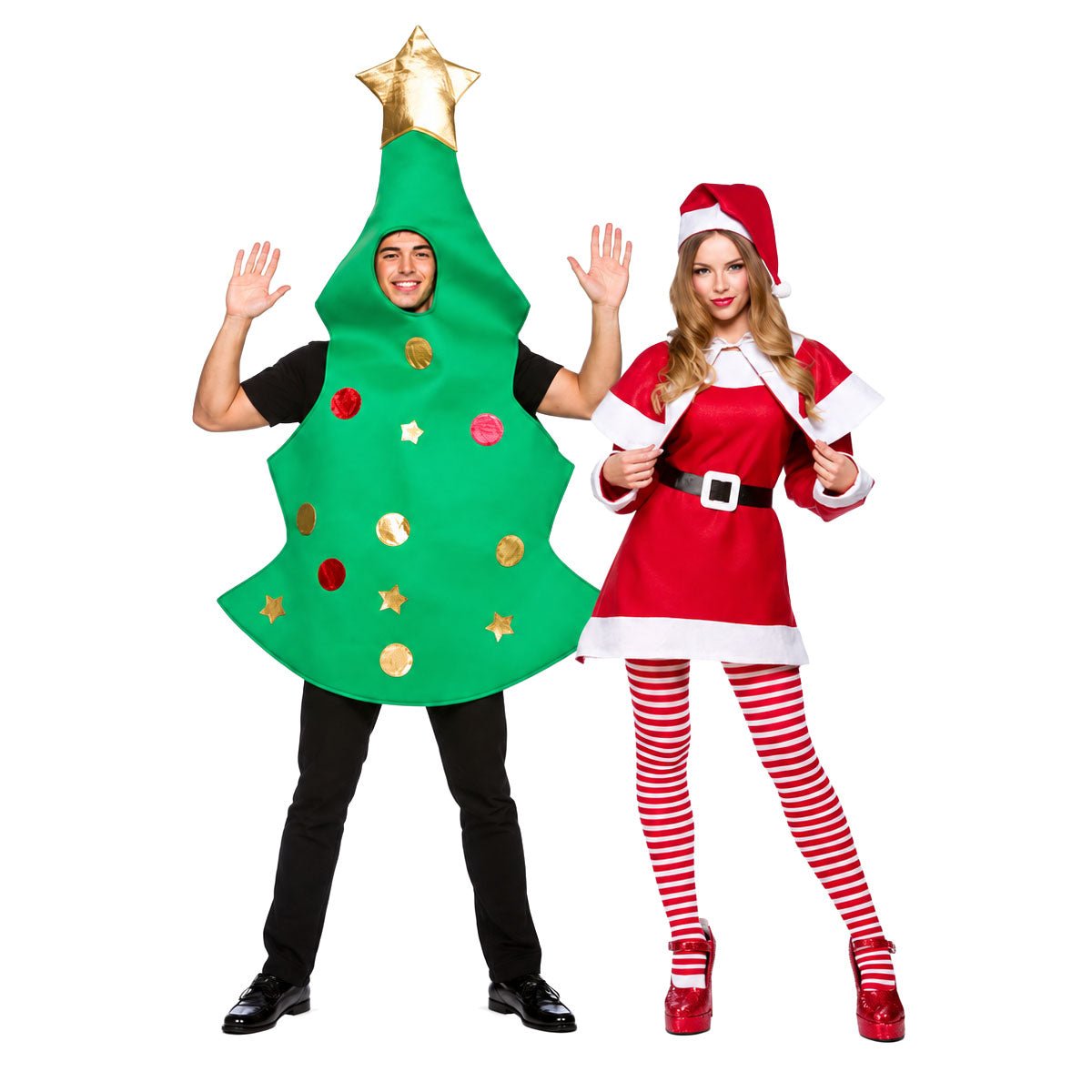 Wicked Costumes - Mrs Claus & Christmas Tree - Couples Costume - Fancy Dress Central