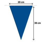 Boland - 10m Coloured Triangular Bunting (Blue/White) - Fancy Dress Central