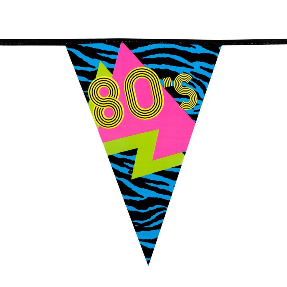Boland - 6m 80s Party Triangular Bunting - Fancy Dress Central