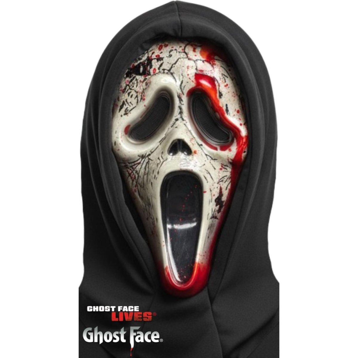 Wicked Costumes - Aged Ghost Face Bleeding Mask - Fancy Dress Central