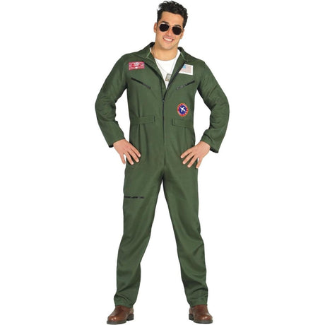 Fiestas Guirca - Fighter Pilot Costume - Men - Fancy Dress Central