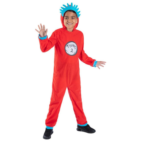 Smiffys - Dr Seuss Cat in the Hat Thing 1 & 2 Costume - Child - Fancy Dress Central