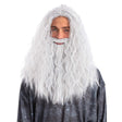 Smiffys - Sorcerer Wig & Beard Set (White) - Men - Fancy Dress Central