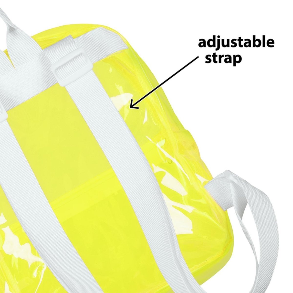 Fancy Dress Central - Clarity Backpack (Neon Yellow) - Adult - Fancy Dress Central
