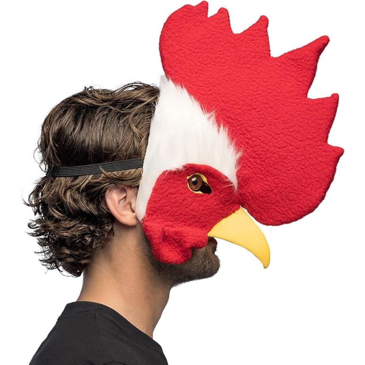 Boland - Rooster Plush Half Mask - Adult - Fancy Dress Central