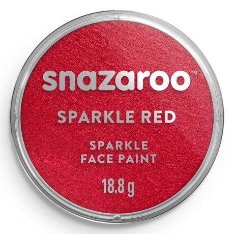 Snazaroo - Sparkle Face Paint (18ml) - Red - Fancy Dress Central