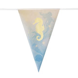 Boland - 4m Foil Mermaid Triangular Bunting - Fancy Dress Central