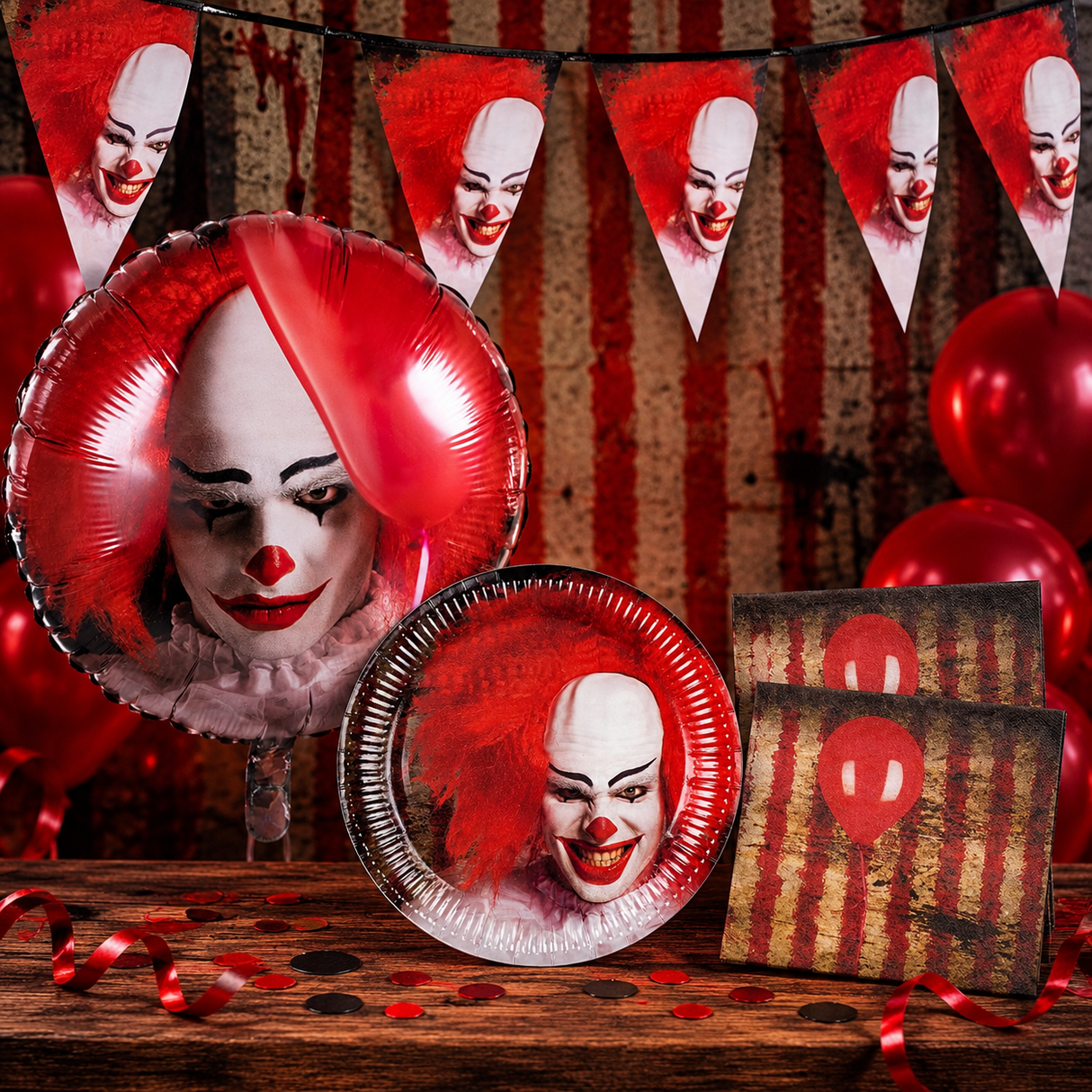 6m Horror Clown Bunting